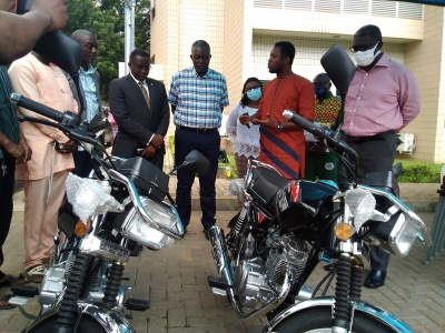 Mobility Technologies donate Two Apsonic Motor Bikes to GOC