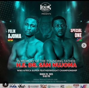 Felix Ajom Faces Namibian Special One For The WBO Africa Super Featherweight Championship On Mar. 29