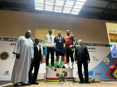 Ghana&rsquo; Gabriel Owusu Wins Three Silver Medals At African Weightlifting Championship in Mauritius